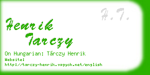 henrik tarczy business card